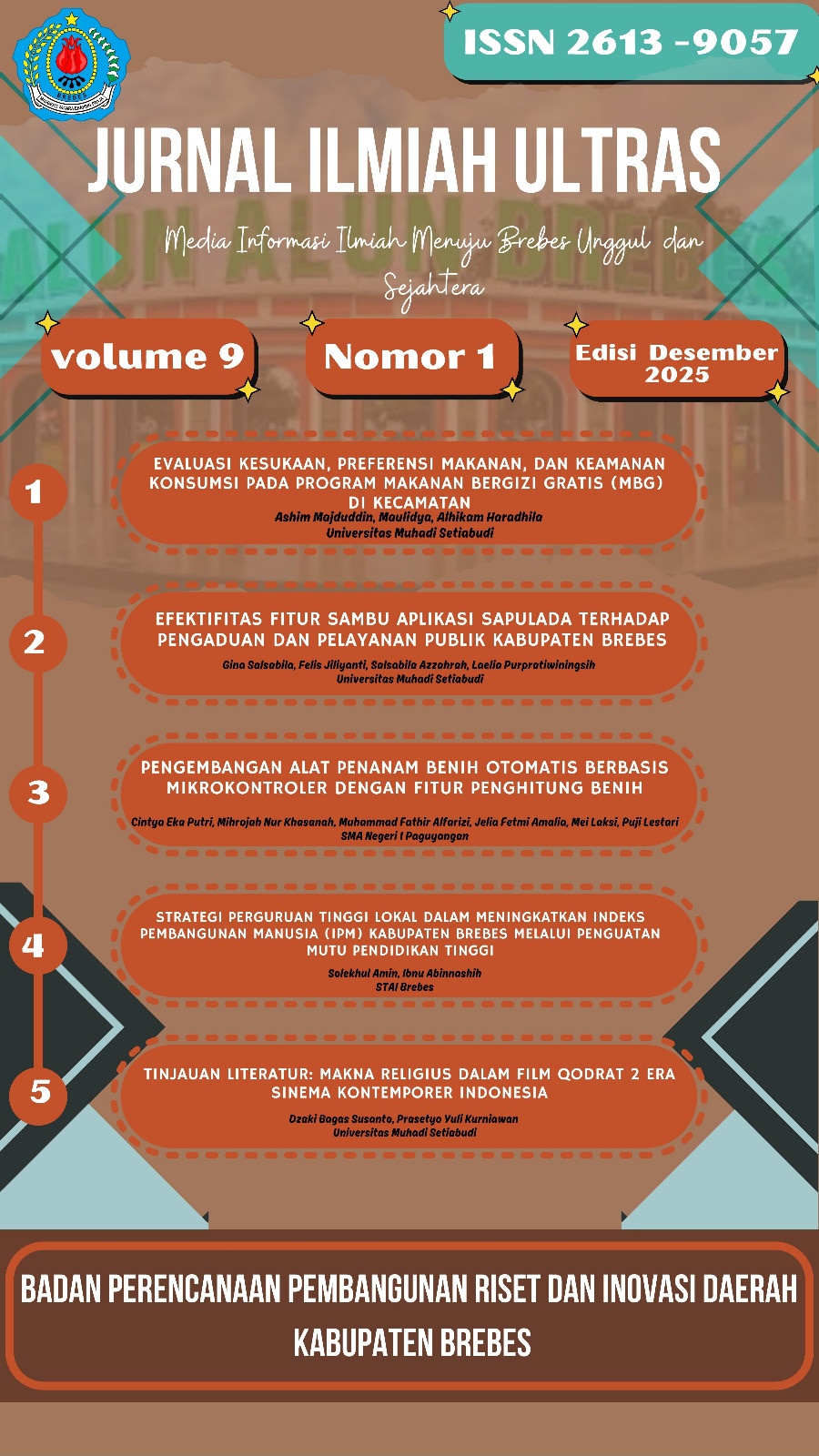 					View Vol. 9 No. 1 (2025): JURNAL ILMIAH ULTRAS BREBES
				